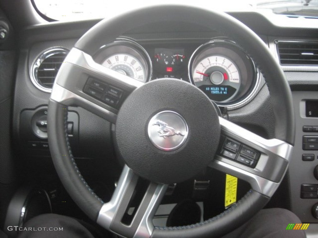 2010 Mustang GT Premium Coupe - Grabber Blue / Charcoal Black/Grabber Blue photo #27