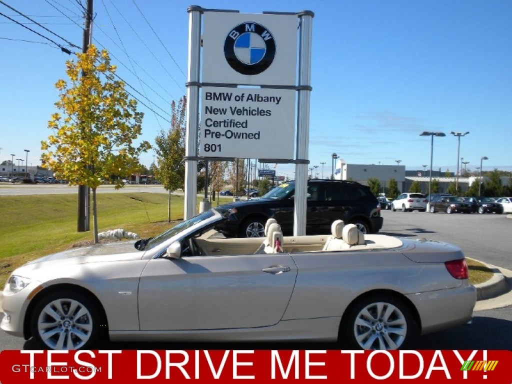 2012 3 Series 328i Convertible - Orion Silver Metallic / Cream Beige photo #1