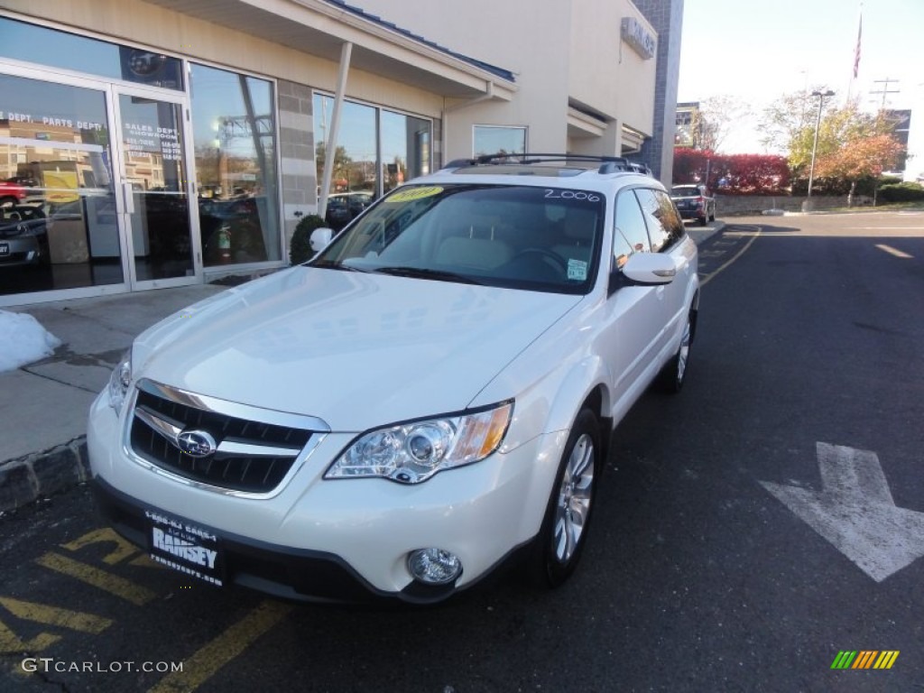 2009 Outback 3.0R Limited Wagon - Satin White Pearl / Warm Ivory photo #1