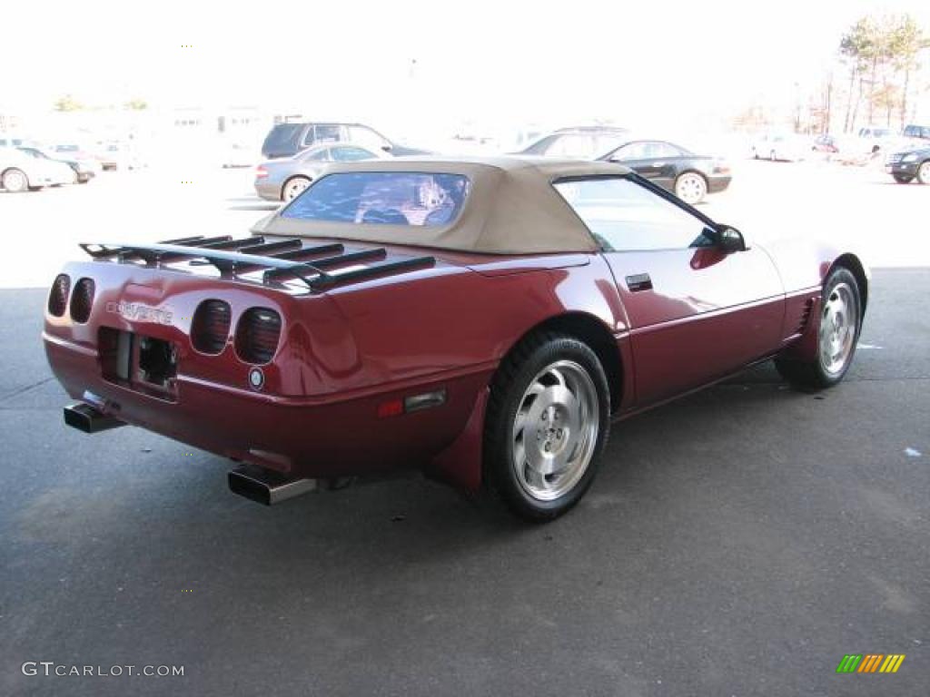 1995 Corvette Convertible - Brilliant Red Metallic / Beige photo #3