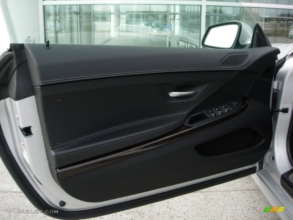 2012 BMW 6 Series 650i Convertible Black Nappa Leather Door Panel Photo #56215019