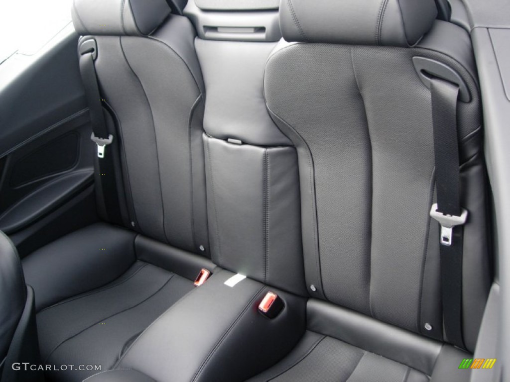 Black Nappa Leather Interior 2012 BMW 6 Series 650i Convertible Photo #56215049