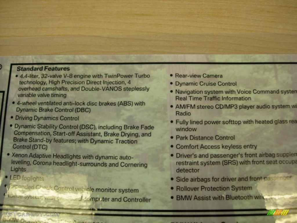 2012 BMW 6 Series 650i Convertible Window Sticker Photo #56215202
