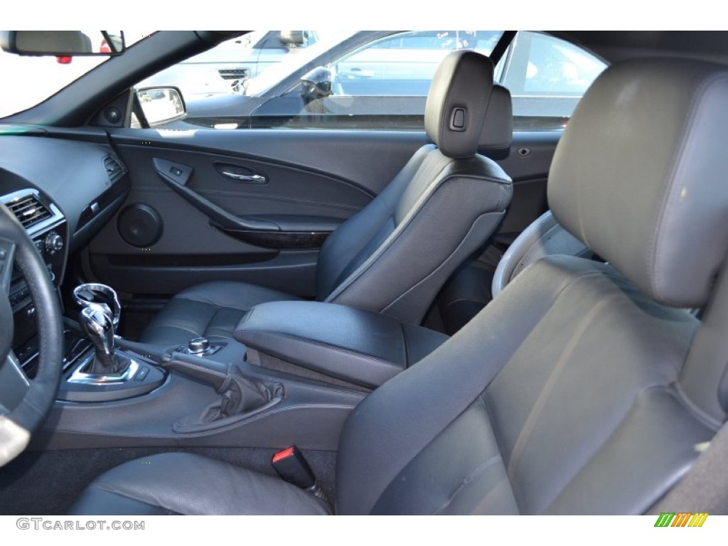 Black Dakota Leather Interior 2009 BMW 6 Series 650i Convertible Photo #56217242