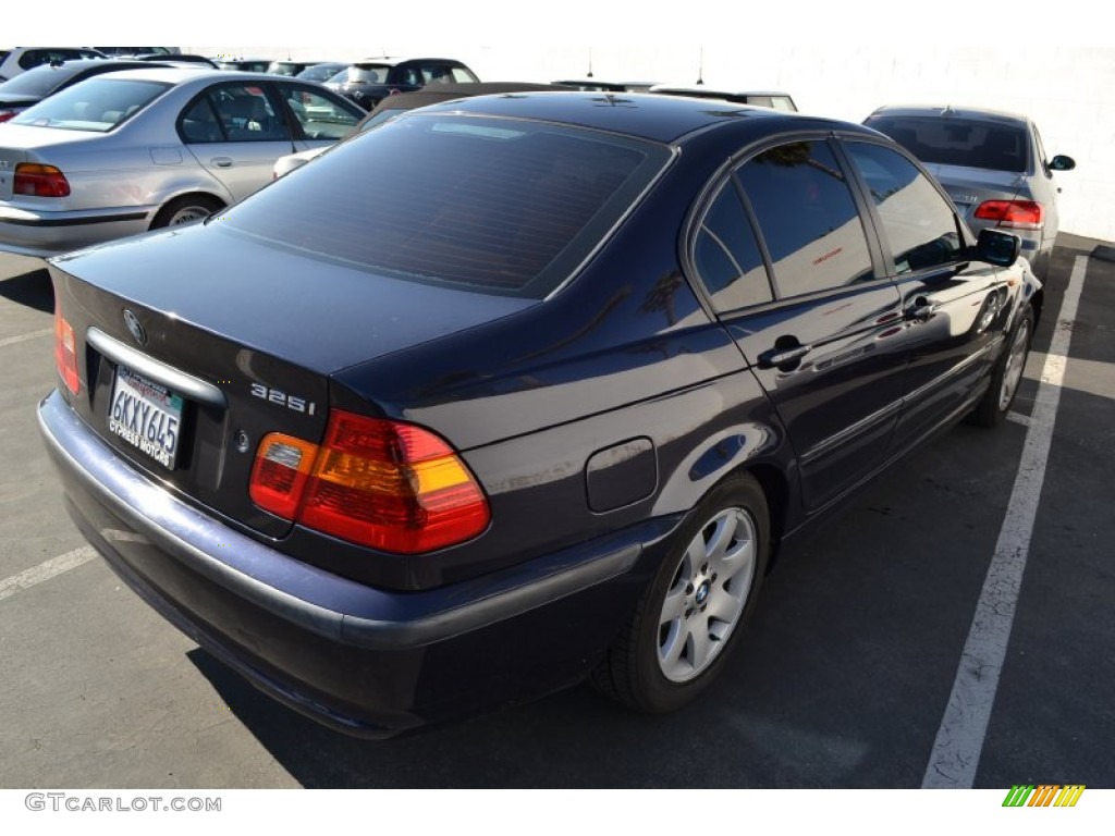 2004 3 Series 325i Sedan - Orient Blue Metallic / Grey photo #3