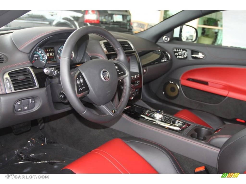Red/Warm Charcoal Interior 2012 Jaguar XK XKR Coupe Photo #56217640