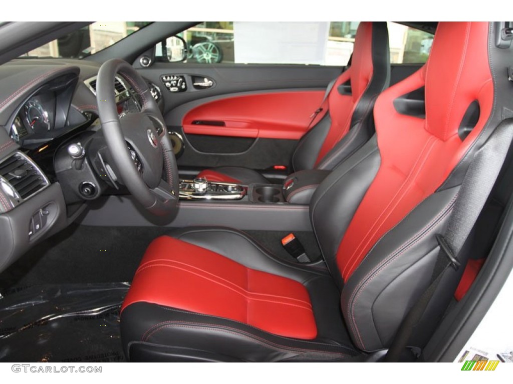 Red/Warm Charcoal Interior 2012 Jaguar XK XKR Coupe Photo #56217648