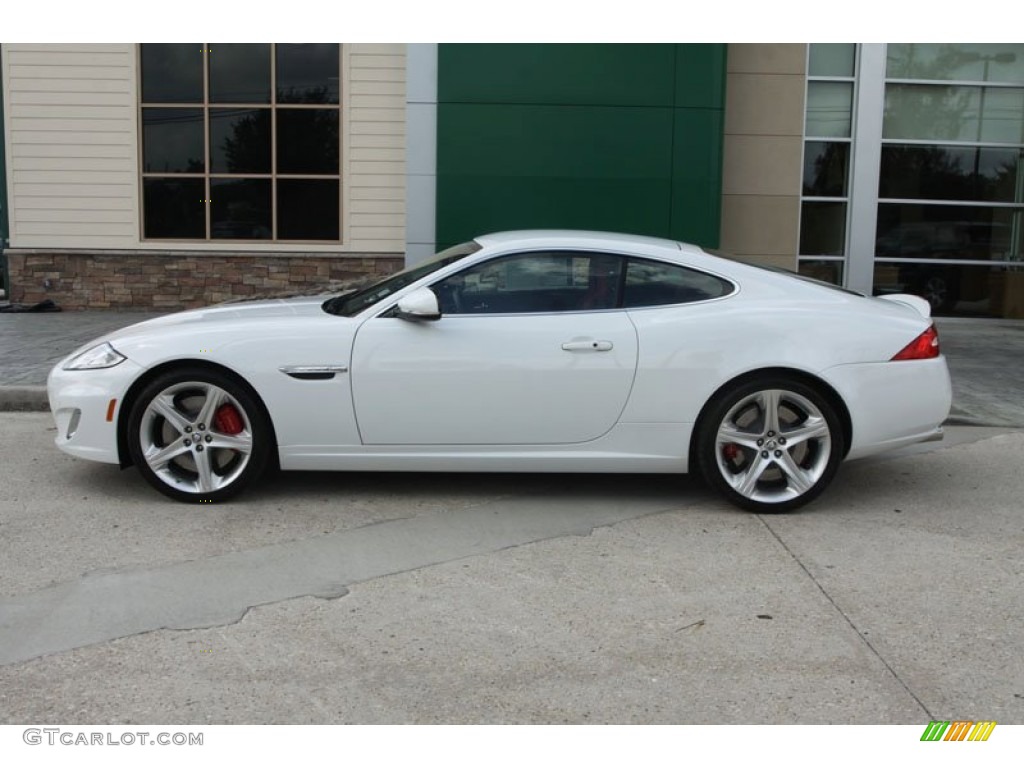 Polaris White 2012 Jaguar XK XKR Coupe Exterior Photo #56217665
