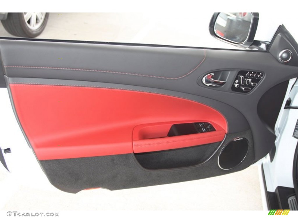 2012 Jaguar XK XKR Coupe Red/Warm Charcoal Door Panel Photo #56217726