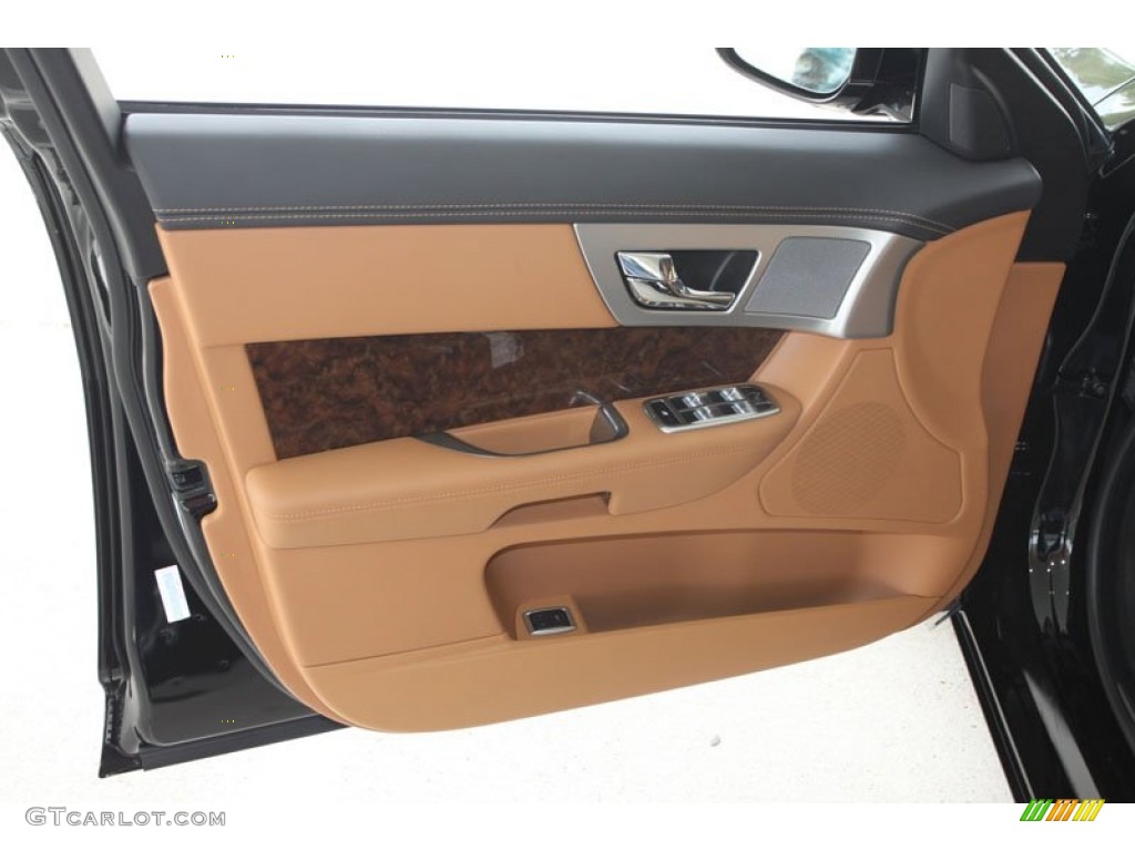 2012 Jaguar XF Portfolio London Tan/Warm Charcoal Door Panel Photo #56217983