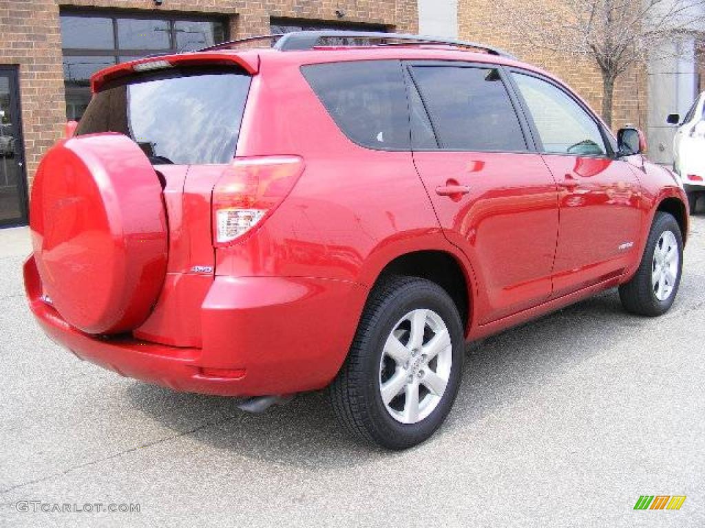2007 RAV4 Limited 4WD - Barcelona Red Pearl / Ash Gray photo #3