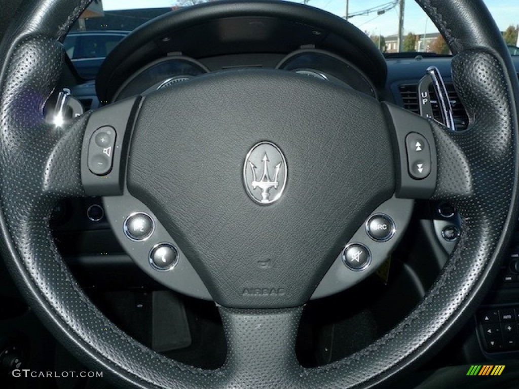 2009 Maserati GranTurismo Standard GranTurismo Model Nero Steering Wheel Photo #56220743