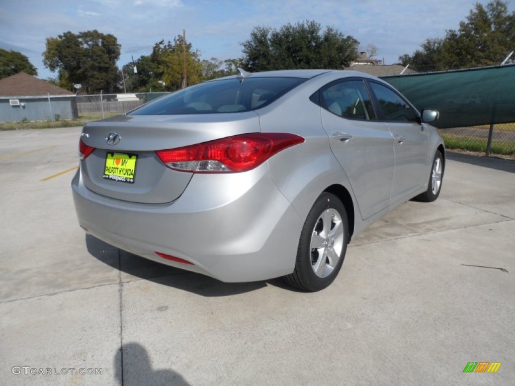 2012 Elantra GLS - Shimmering Silver / Gray photo #3
