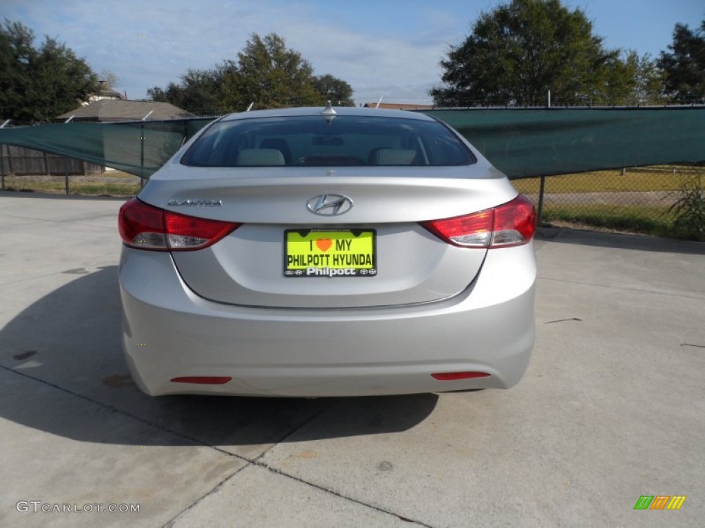 2012 Elantra GLS - Shimmering Silver / Gray photo #4