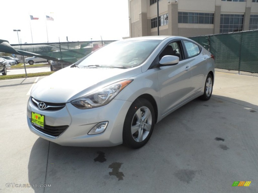 2012 Elantra GLS - Shimmering Silver / Gray photo #7