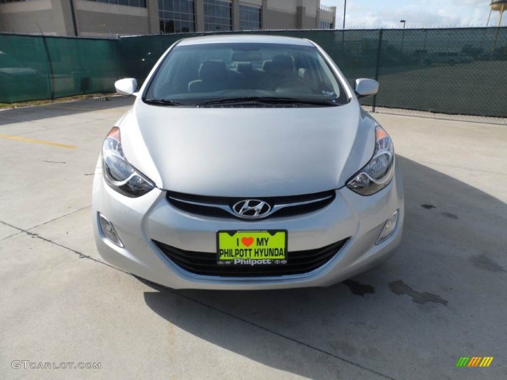 2012 Elantra GLS - Shimmering Silver / Gray photo #8