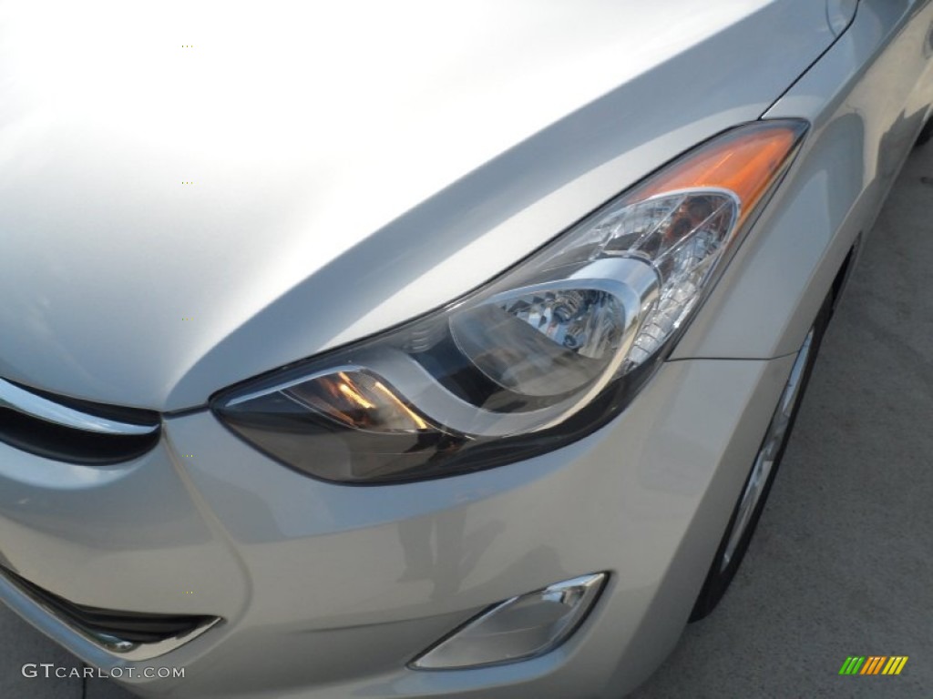 2012 Elantra GLS - Shimmering Silver / Gray photo #9