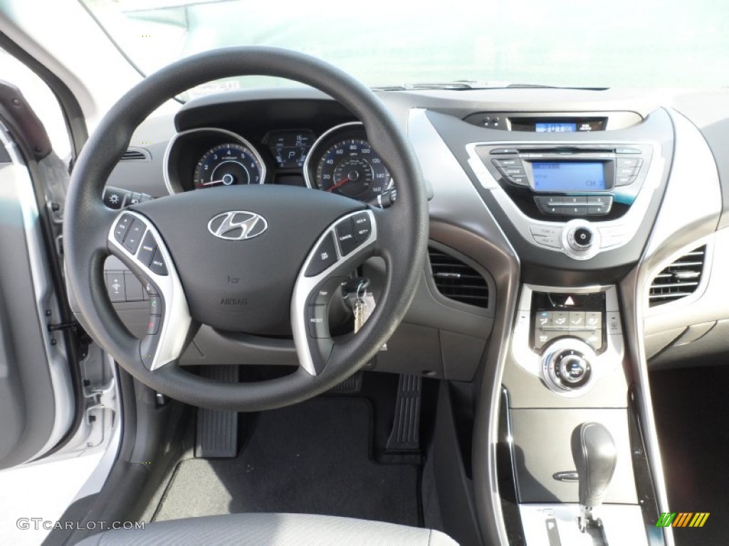 2012 Elantra GLS - Shimmering Silver / Gray photo #25