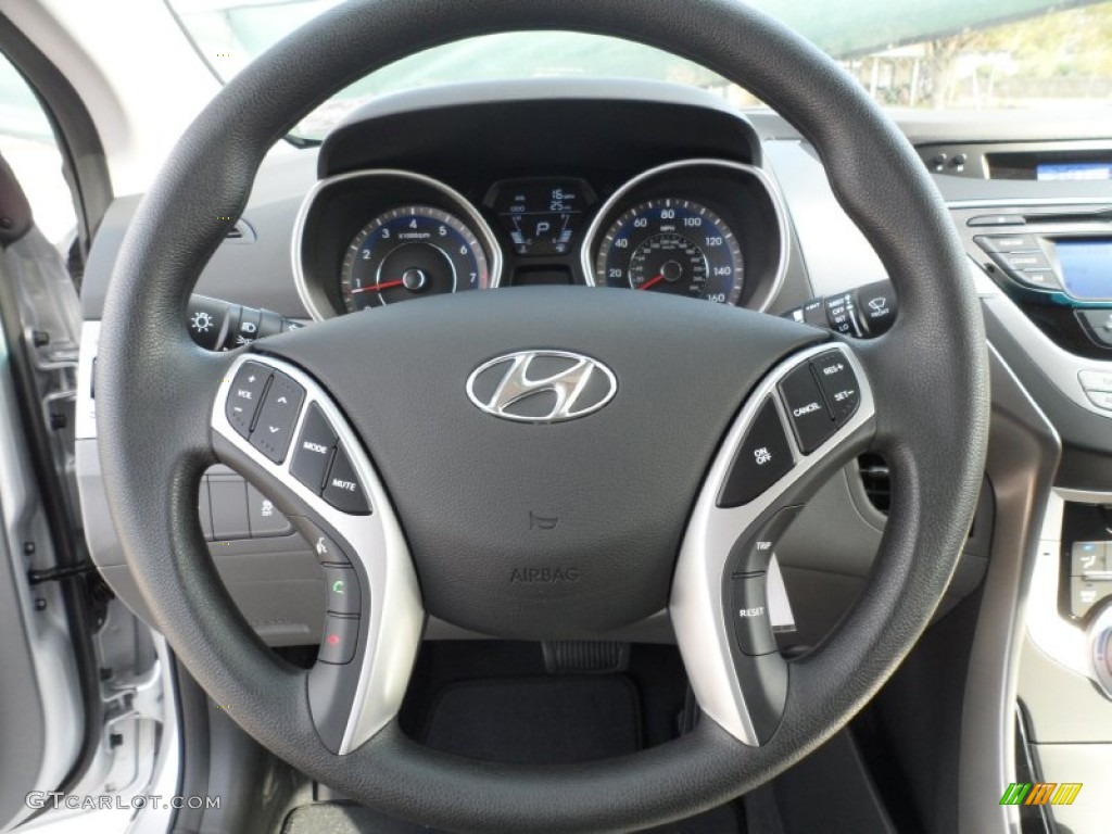2012 Hyundai Elantra GLS Gray Steering Wheel Photo #56222765