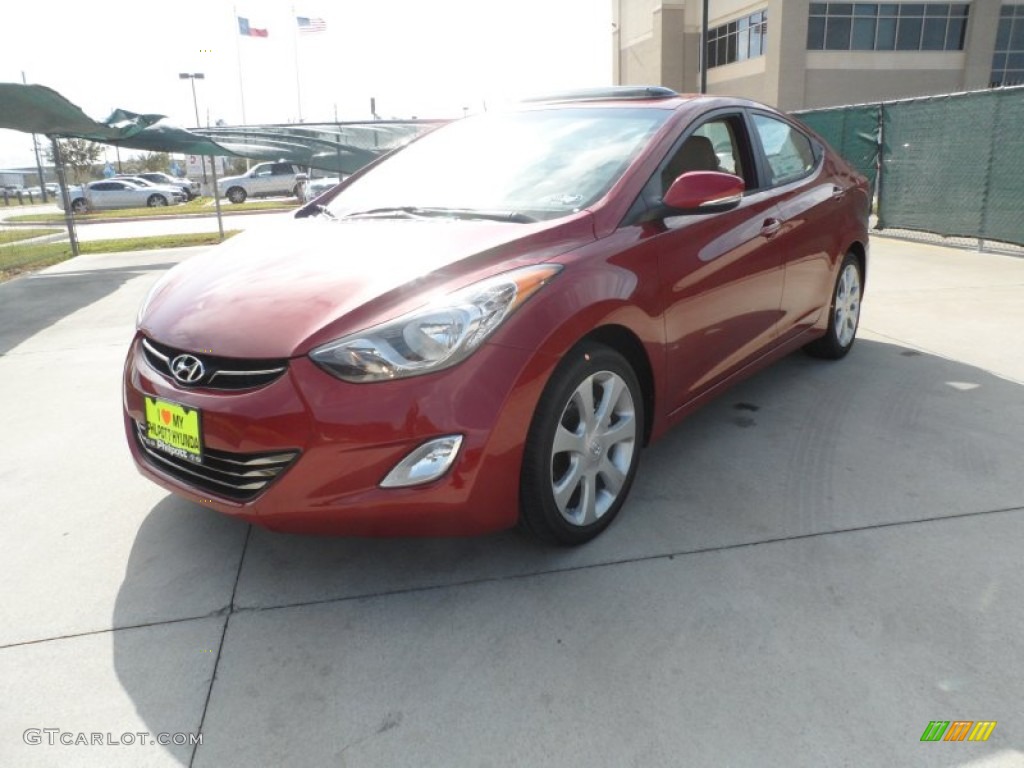 2012 Elantra Limited - Red Allure / Beige photo #7