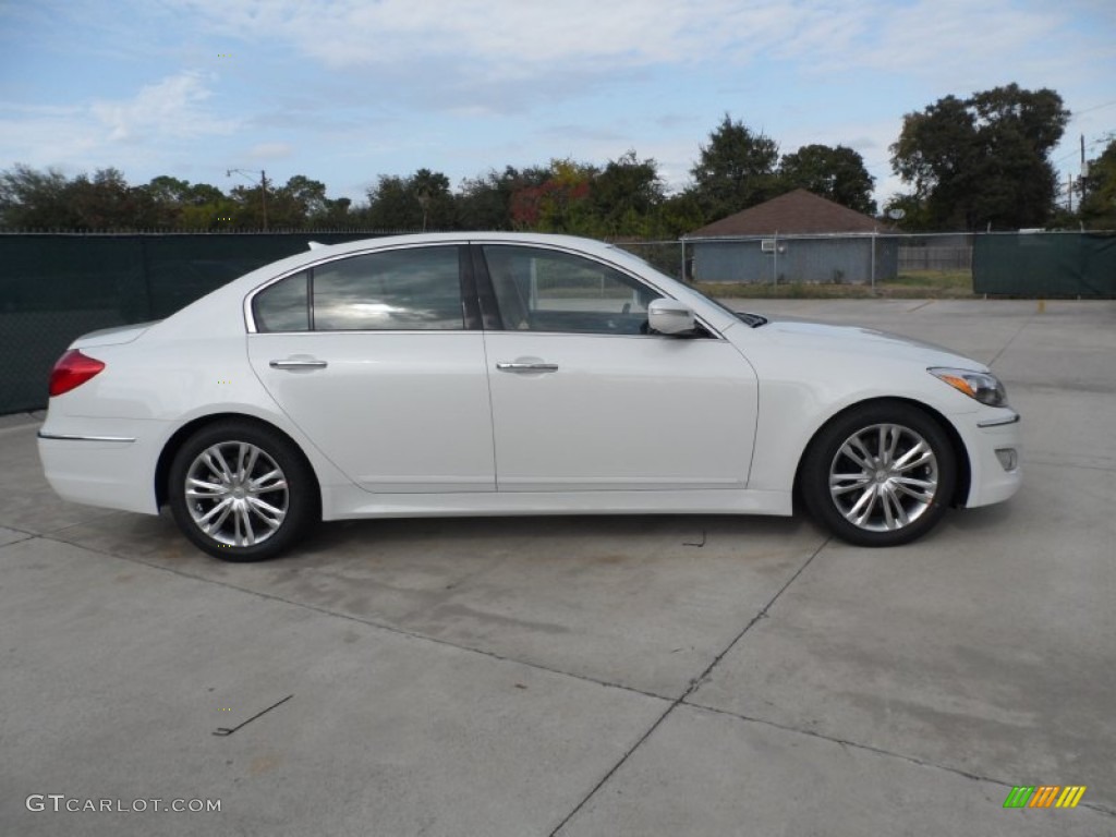 White Satin Pearl 2012 Hyundai Genesis 3.8 Sedan Exterior Photo #56223791