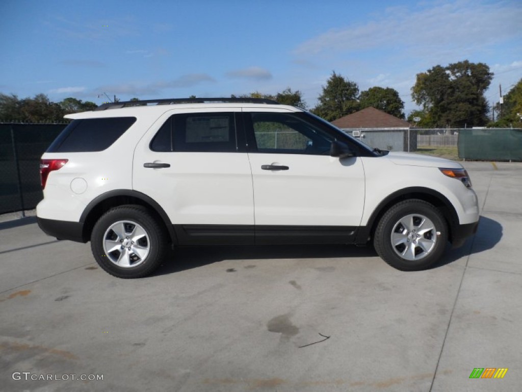 2012 Explorer FWD - White Suede / Medium Light Stone photo #2