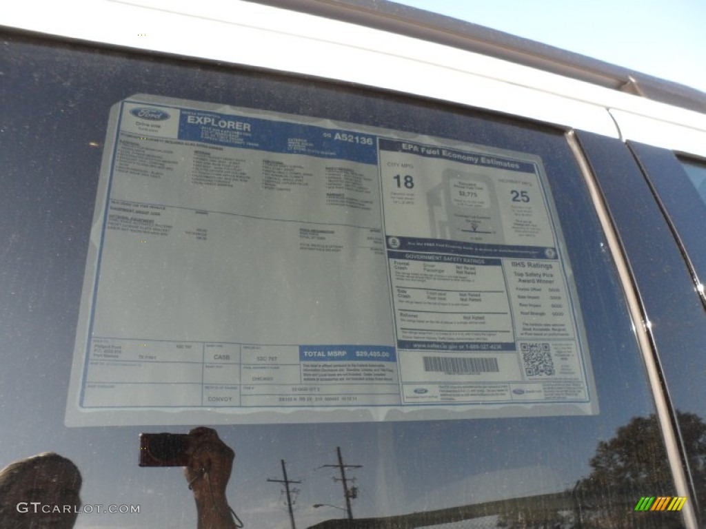 2012 Ford Explorer FWD Window Sticker Photos