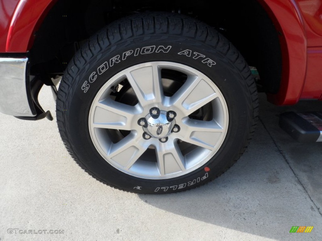 2011 F150 Lariat SuperCrew 4x4 - Red Candy Metallic / Black photo #12