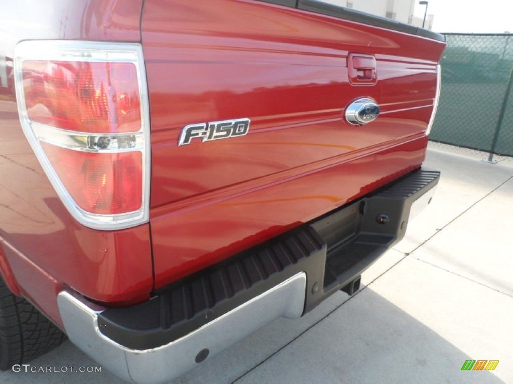 2011 F150 Lariat SuperCrew 4x4 - Red Candy Metallic / Black photo #22