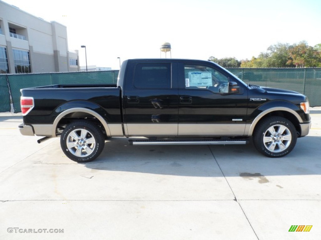 2011 F150 Lariat SuperCrew - Ebony Black / Pale Adobe photo #2