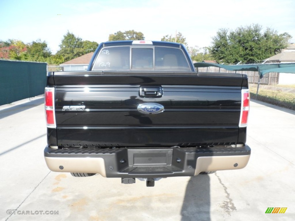 2011 F150 Lariat SuperCrew - Ebony Black / Pale Adobe photo #4