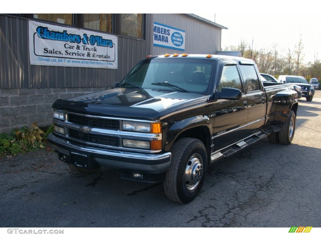 1997 C/K 3500 K3500 Crew Cab 4x4 Dually - Black / Tan photo #1