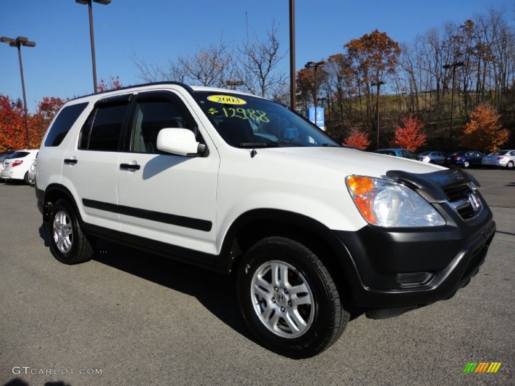 2003 CR-V EX 4WD - Taffeta White / Gray photo #5