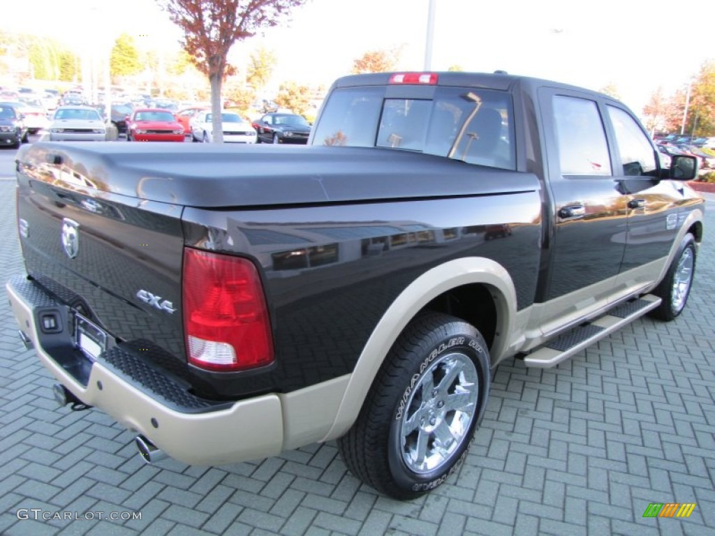 2011 Ram 1500 Laramie Longhorn Crew Cab 4x4 - Rugged Brown Pearl / Dark Slate Gray/Russet Brown photo #5