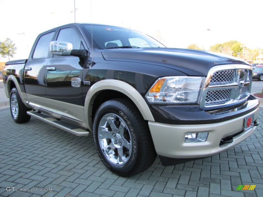 2011 Ram 1500 Laramie Longhorn Crew Cab 4x4 - Rugged Brown Pearl / Dark Slate Gray/Russet Brown photo #7