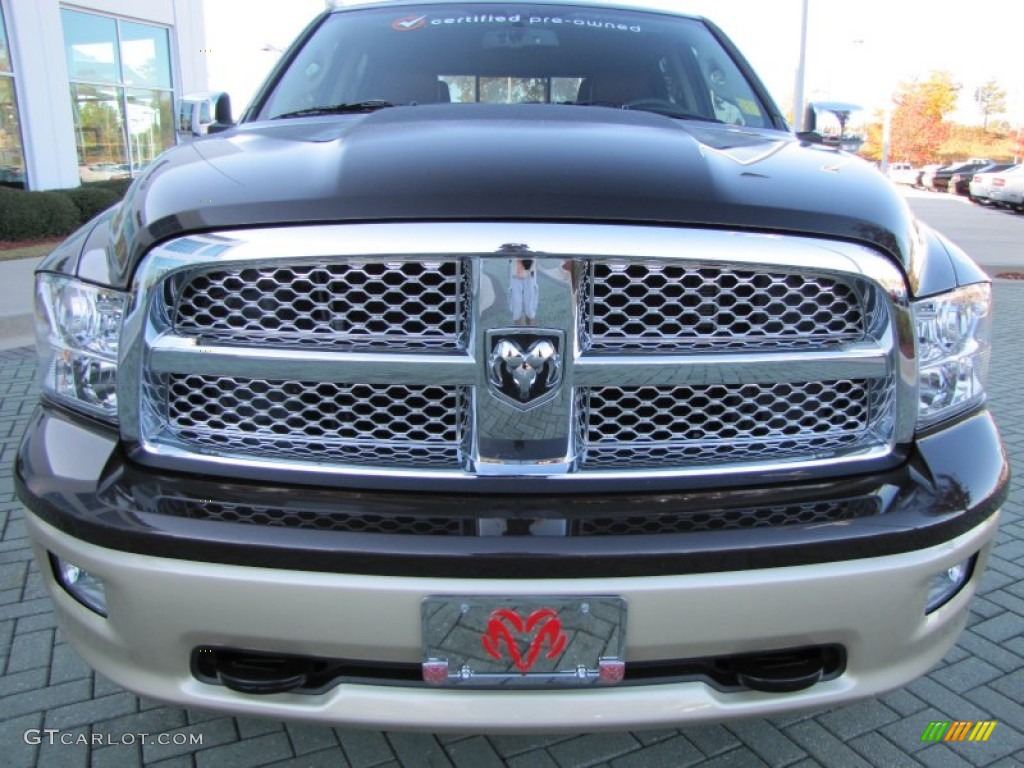 2011 Ram 1500 Laramie Longhorn Crew Cab 4x4 - Rugged Brown Pearl / Dark Slate Gray/Russet Brown photo #8