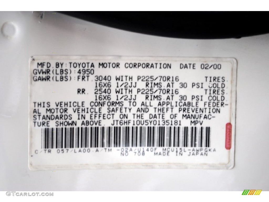 2000 RX 300 AWD - Pearl White / Ivory photo #74