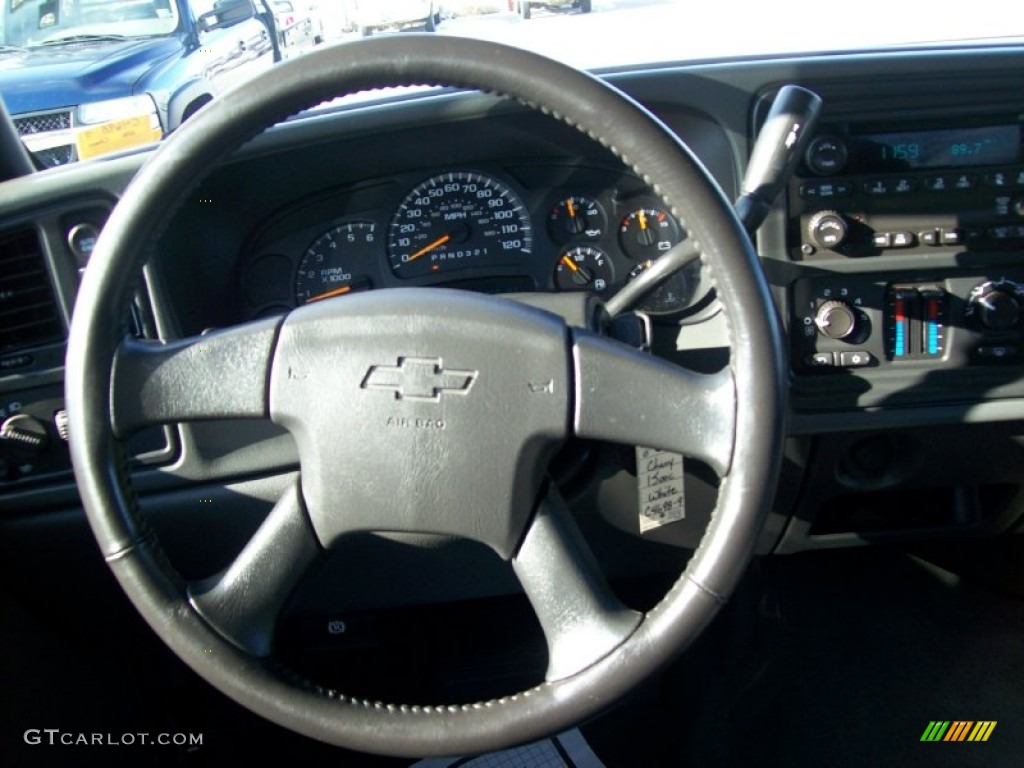2006 Chevrolet Silverado 1500 LT Crew Cab 4x4 Dark Charcoal Steering Wheel Photo #56233516