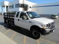 Oxford White - F350 Super Duty XL SuperCab 4x4 Stake Truck Photo No. 19