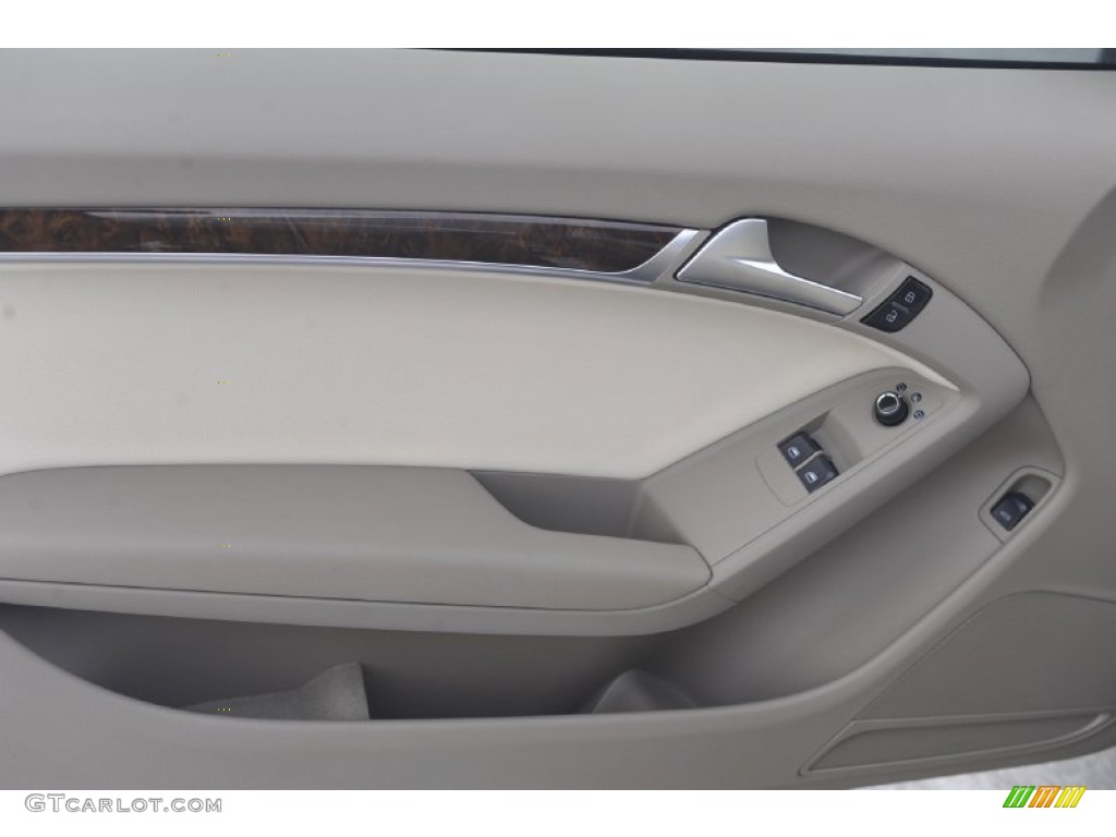2011 Audi A5 2.0T quattro Coupe Linen Beige Door Panel Photo #56234543