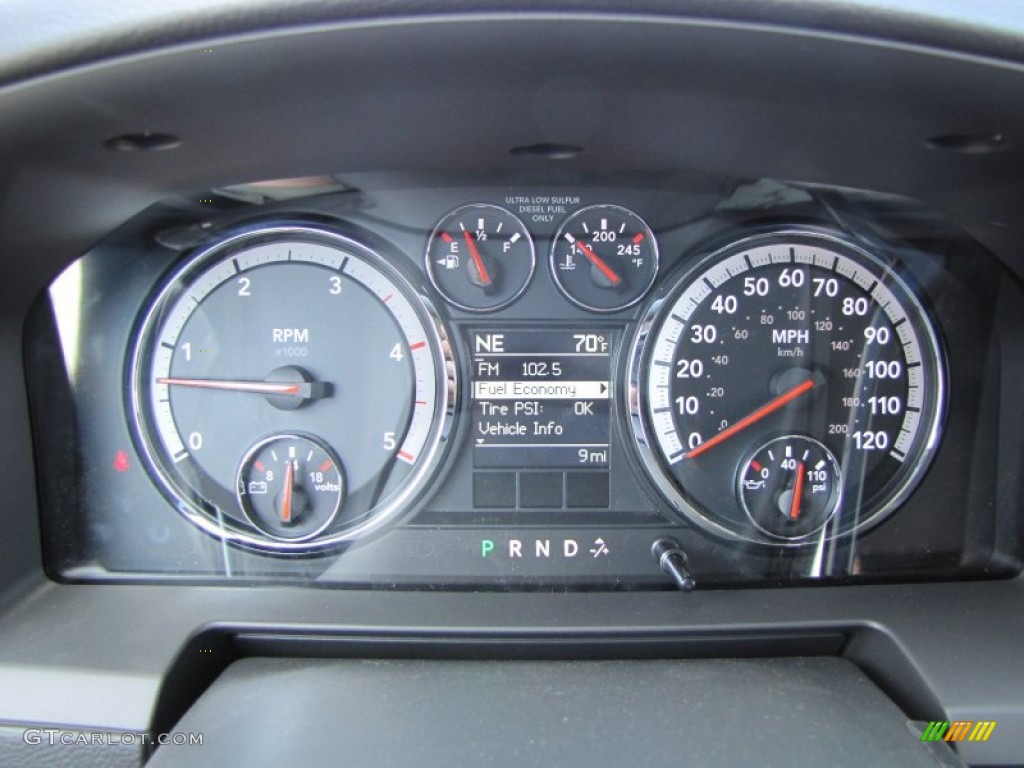 2012 Dodge Ram 2500 HD Laramie Mega Cab 4x4 Gauges Photo #56234795