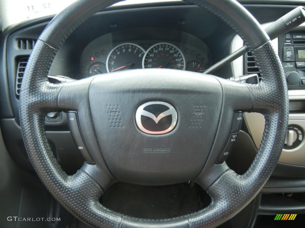 2003 Mazda Tribute ES-V6 Dark Flint Gray Steering Wheel Photo #56235947