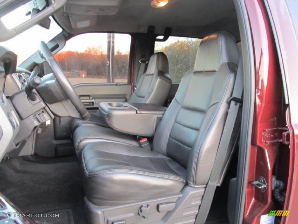 Ebony Interior 2010 Ford F250 Super Duty Lariat Crew Cab 4x4 Photo #56236944