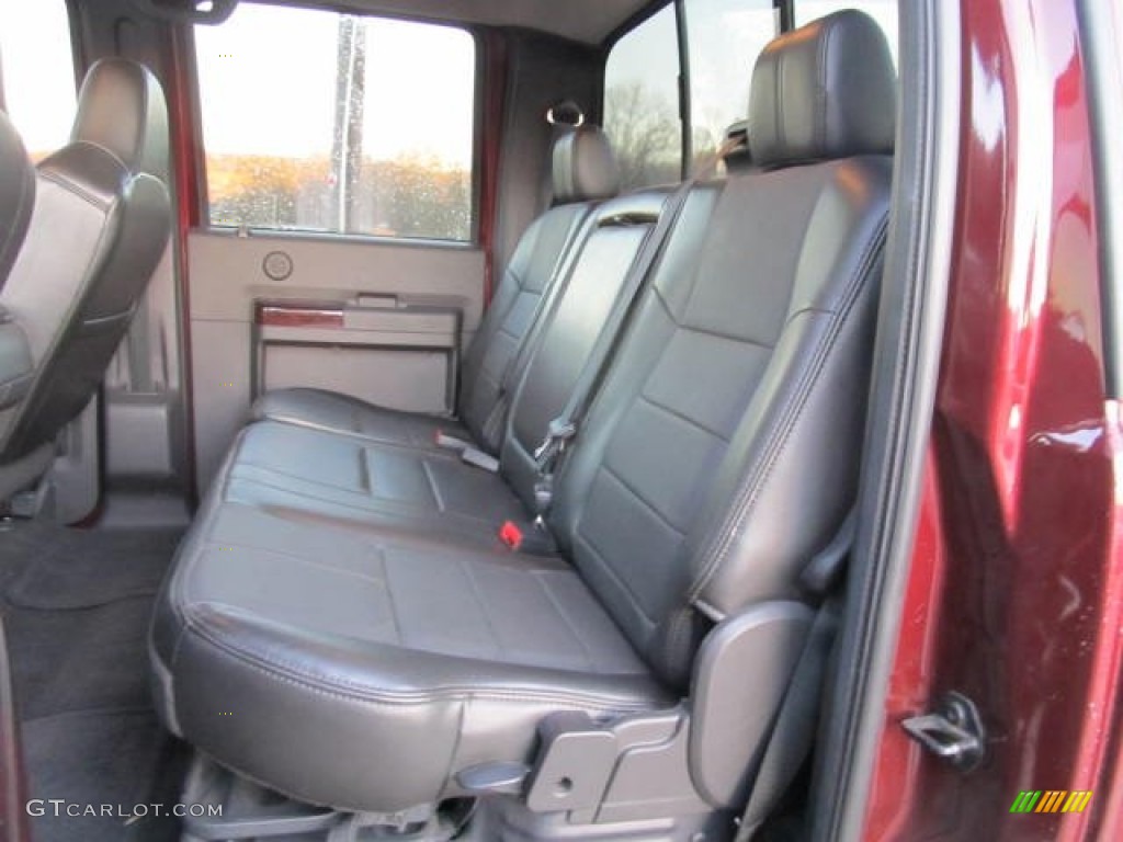 Ebony Interior 2010 Ford F250 Super Duty Lariat Crew Cab 4x4 Photo #56236955