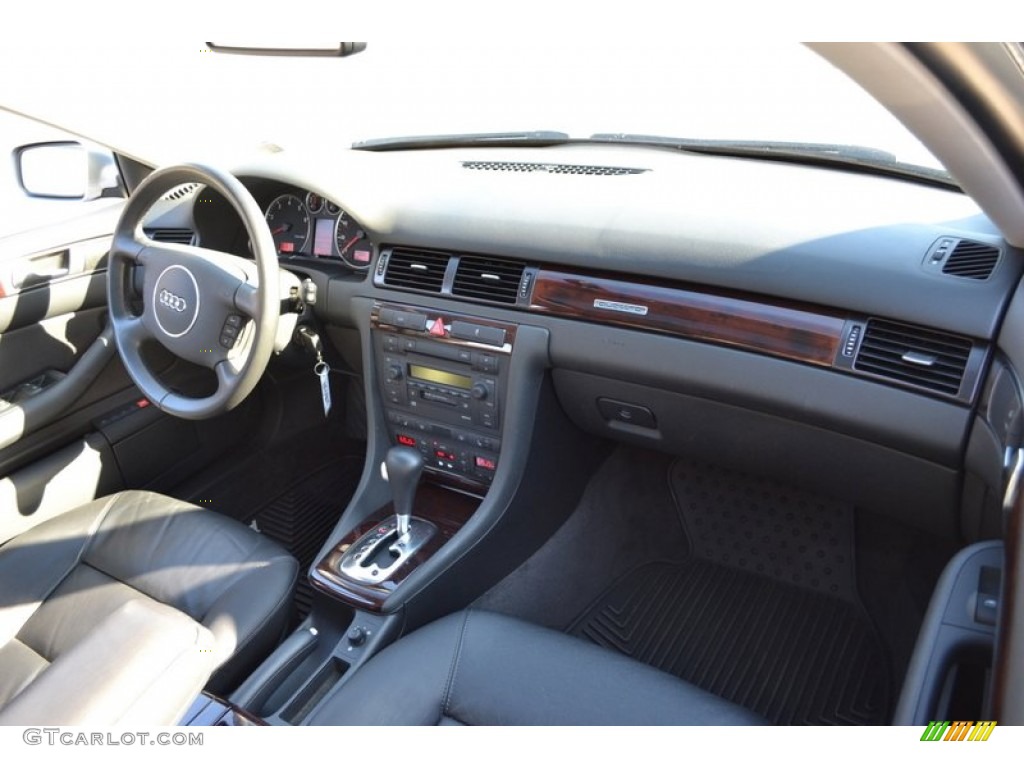 2004 Audi A6 2.7T quattro Sedan Ebony Dashboard Photo #56237906
