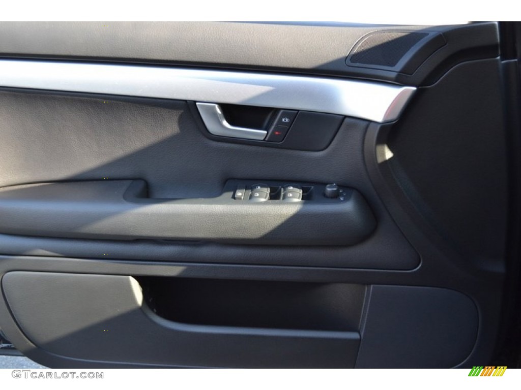 2008 Audi A4 2.0T quattro Sedan Black Door Panel Photo #56238146