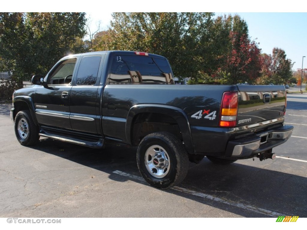 2003 Sierra 2500HD SLE Extended Cab 4x4 - Carbon Metallic / Dark Pewter photo #4