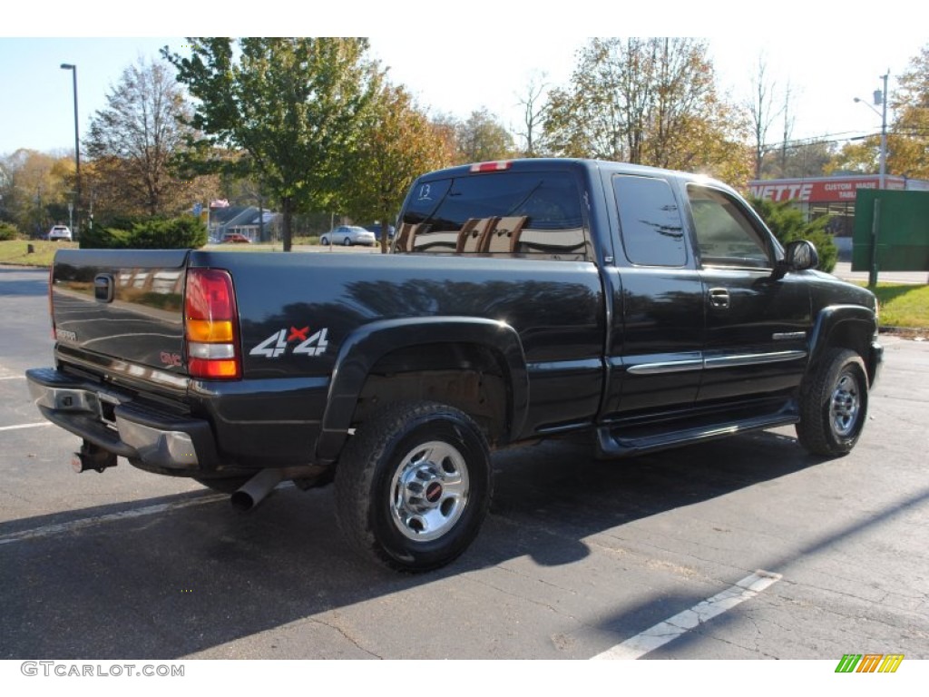 2003 Sierra 2500HD SLE Extended Cab 4x4 - Carbon Metallic / Dark Pewter photo #6