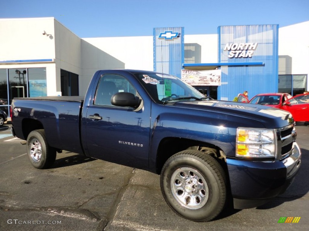 2010 Silverado 1500 LS Regular Cab 4x4 - Imperial Blue Metallic / Dark Titanium photo #1