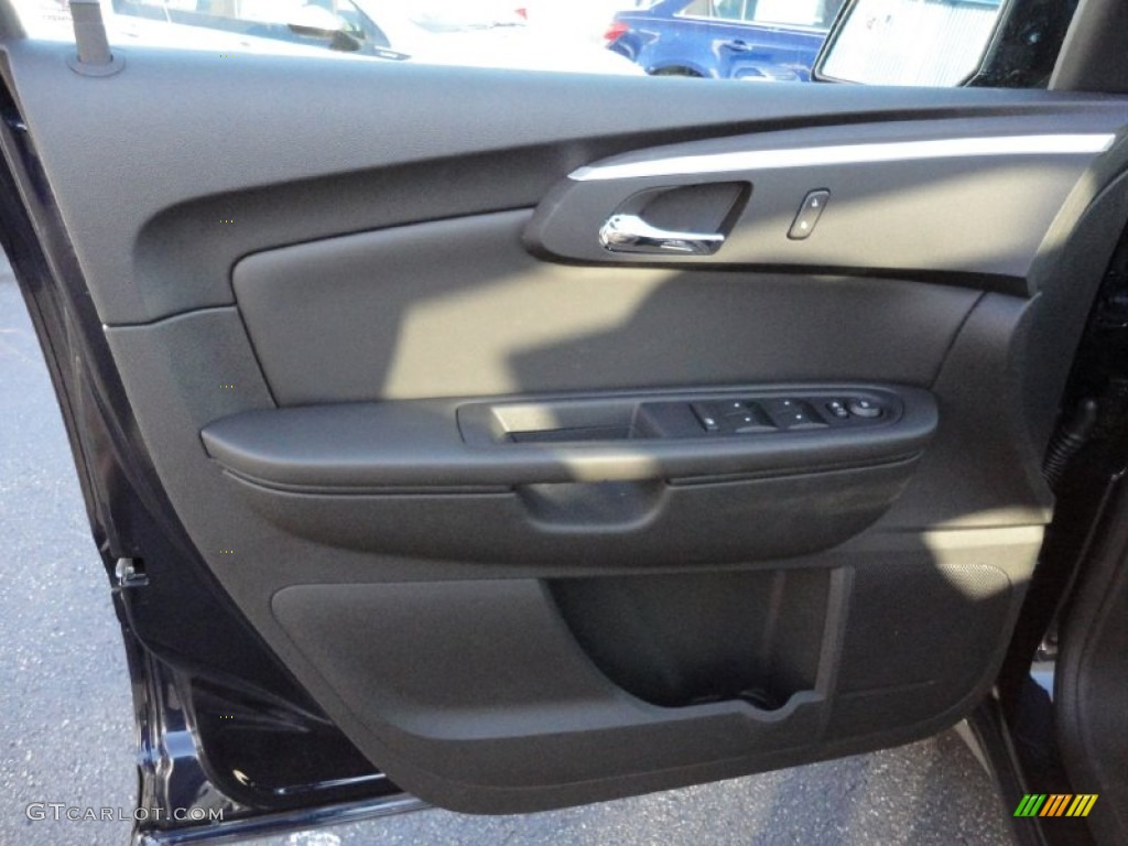 2012 Chevrolet Traverse LT AWD Ebony Door Panel Photo #56240522